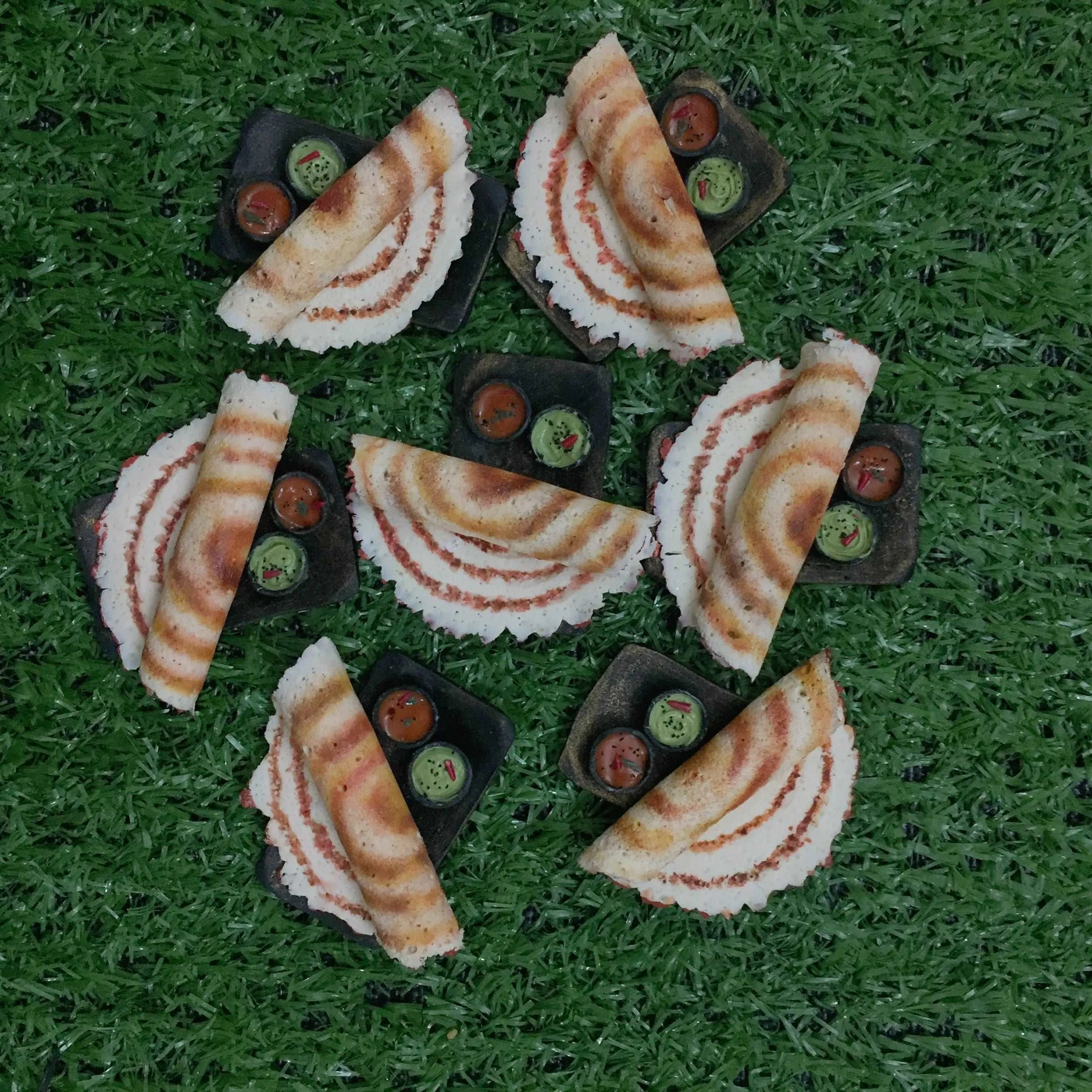 Semi Rolled Dosa South Indian Miniature  Food Fridge Magnet