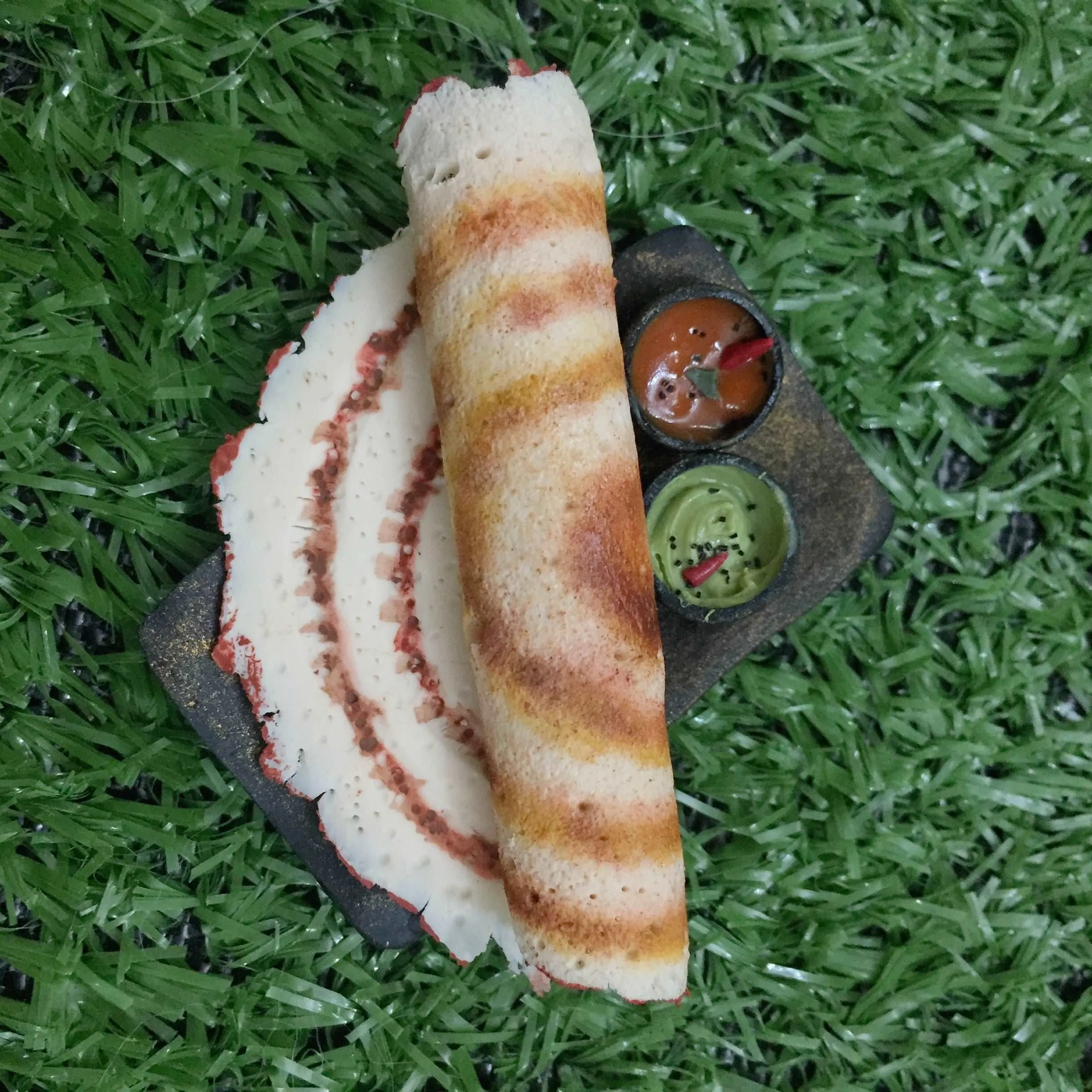 Semi Rolled Dosa South Indian Miniature  Food Fridge Magnet