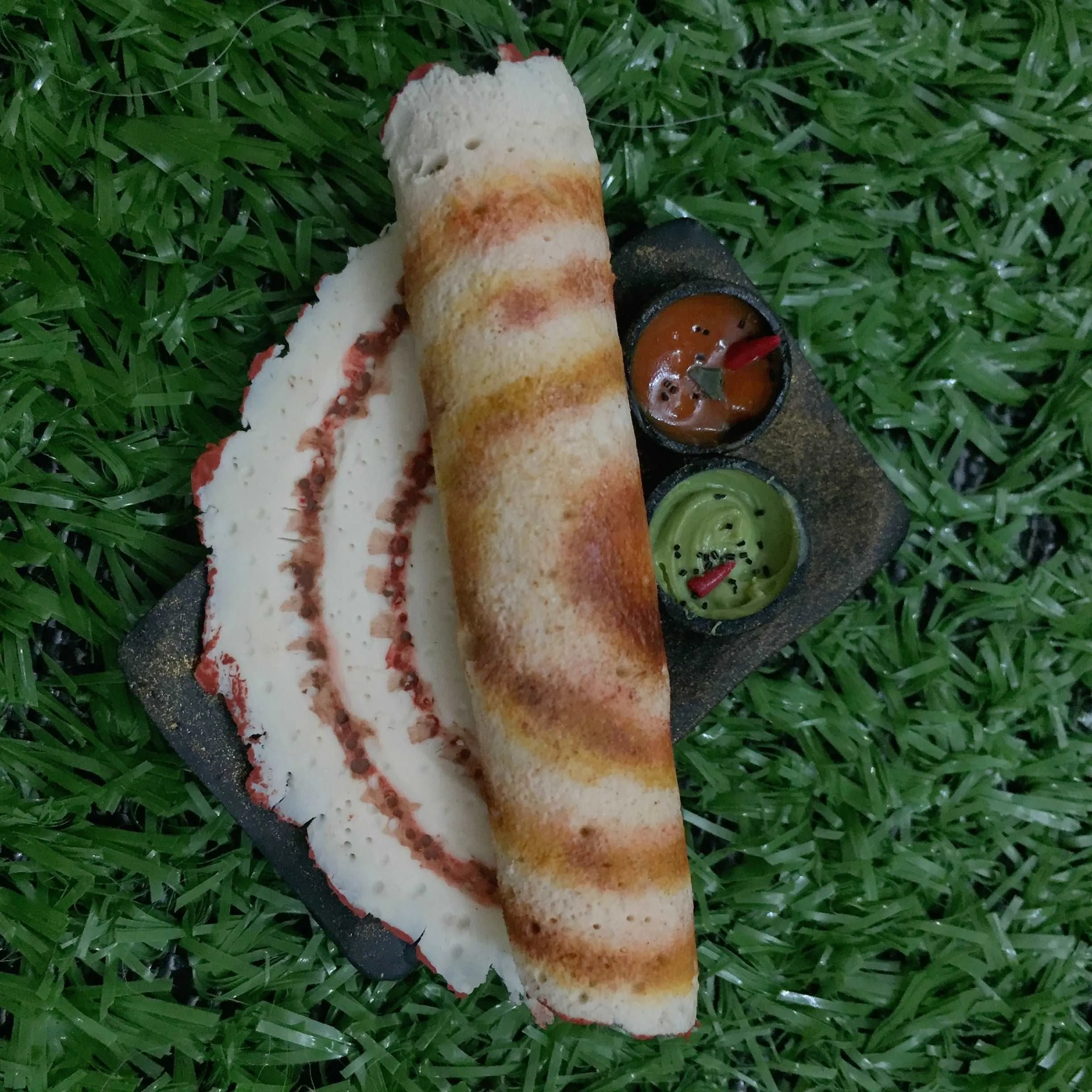Semi Rolled Dosa South Indian Miniature  Food Fridge Magnet