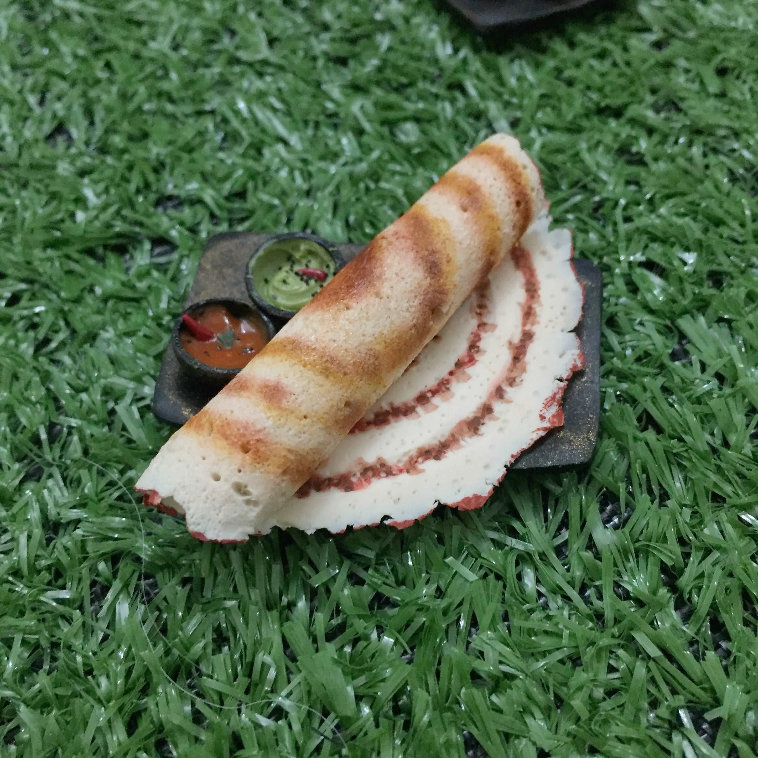 Semi Rolled Dosa South Indian Miniature  Food Fridge Magnet