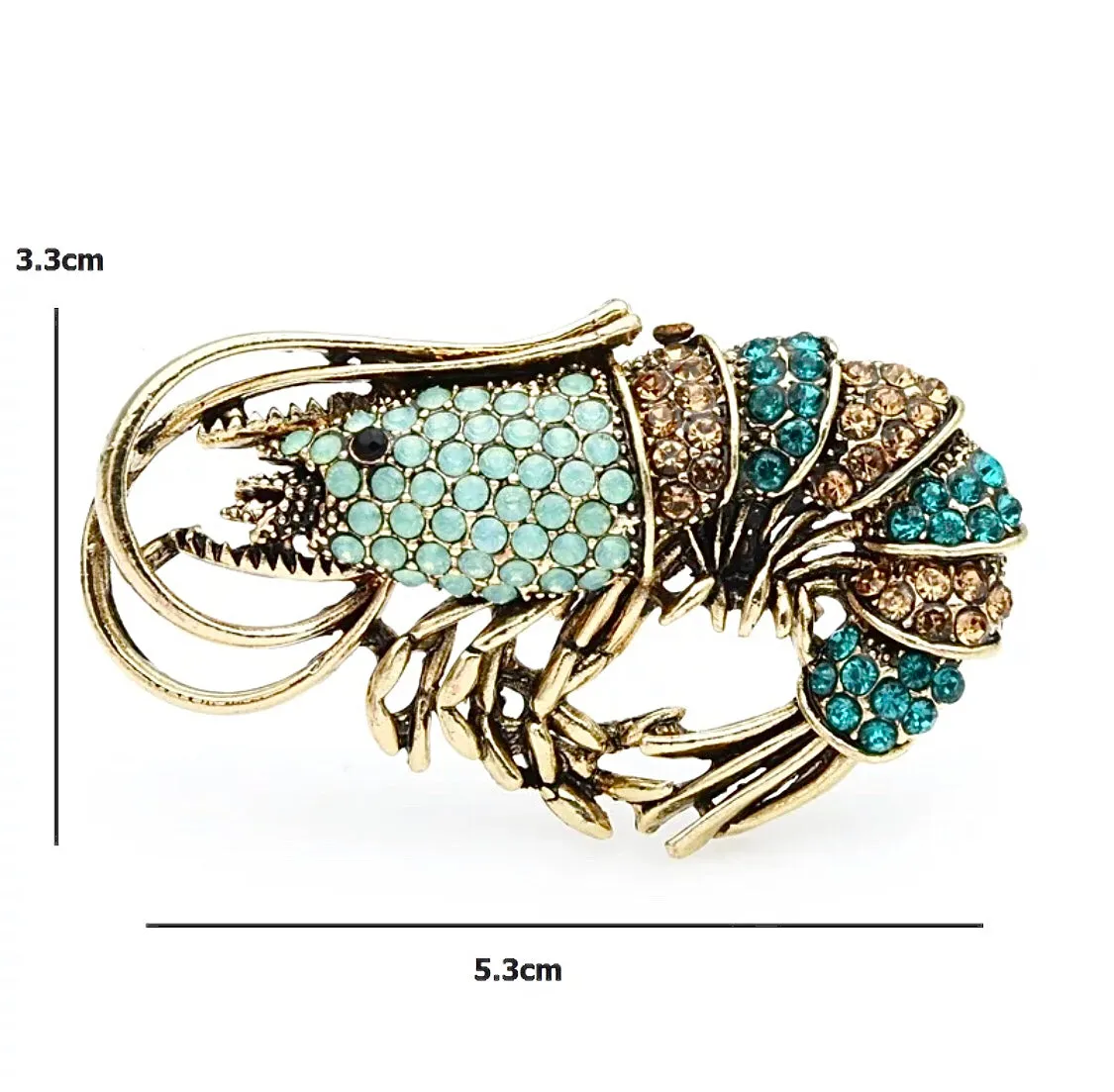 Shrimp Brooch