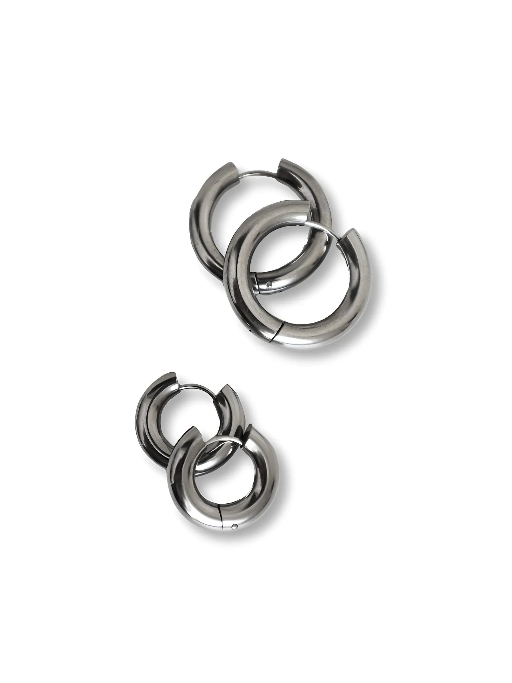 Silver Mini Chunky Hoops