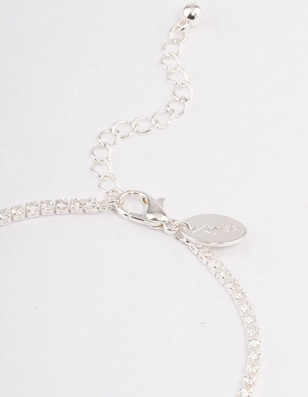 Silver Plated Small Round Tennis Bracelet