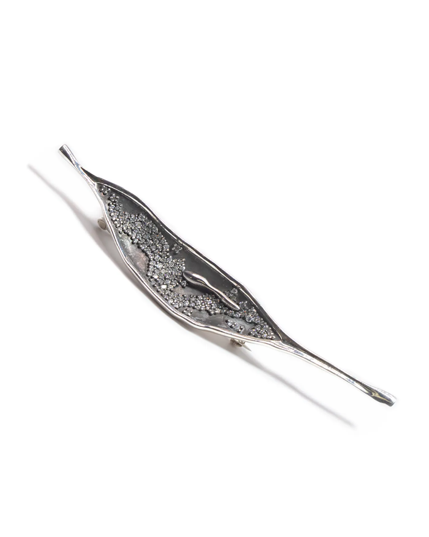 Small Sterling Silver Scar Brooch