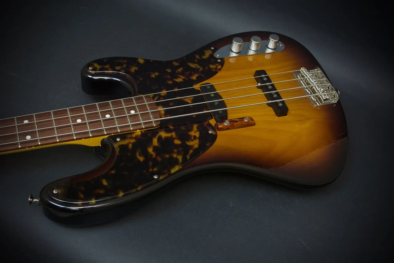 SOLD 2018 Asher #1080 Tele Jazz Bass Tobacco Burst Nitro Relic