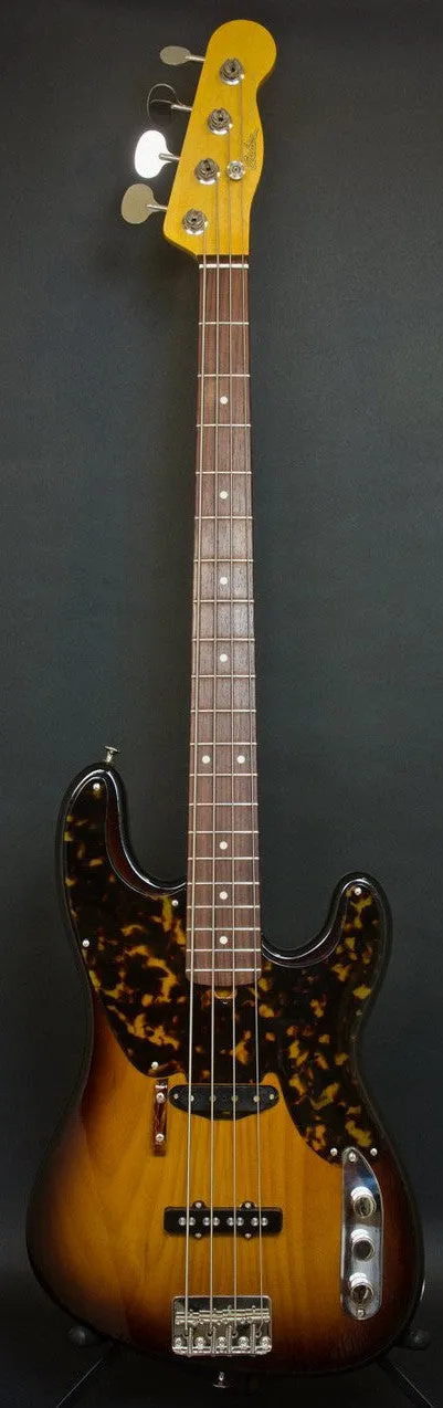SOLD 2018 Asher #1080 Tele Jazz Bass Tobacco Burst Nitro Relic