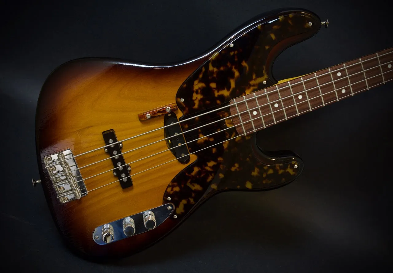 SOLD 2018 Asher #1080 Tele Jazz Bass Tobacco Burst Nitro Relic