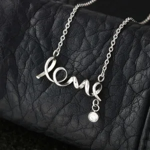 Son to Mom Best Piece Scripted Love Necklace