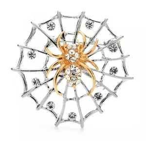 Spider in Web Brooch