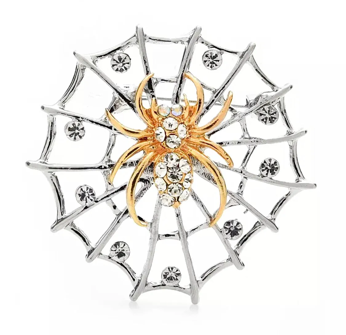 Spider in Web Brooch