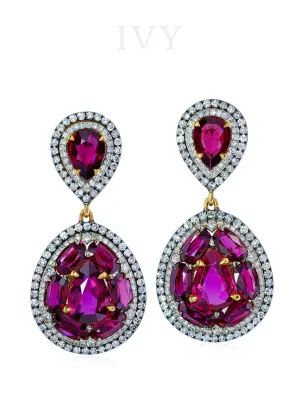St. Emilion Ruby Droplet Earrings