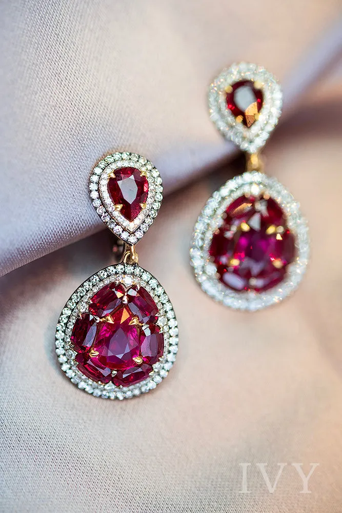 St. Emilion Ruby Droplet Earrings
