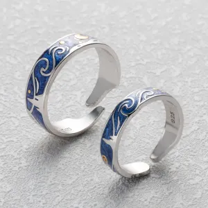 Starry Night Couple’s Rings