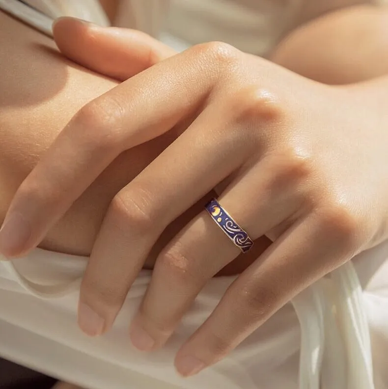 Starry Night Silver Ring