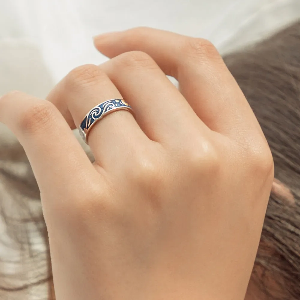 Starry Night Silver Ring