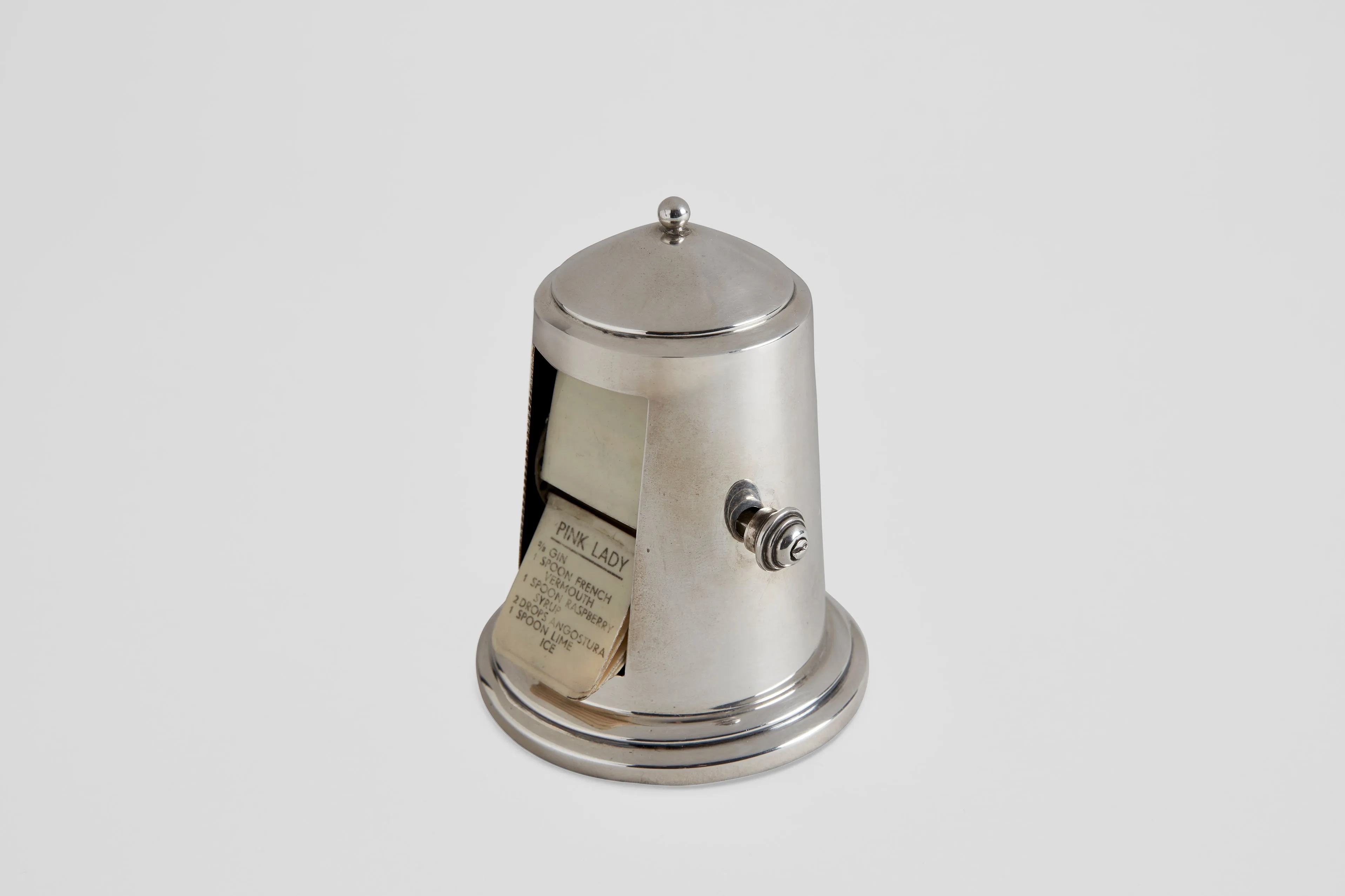 Sterling Cocktail Recipe Menu Holder