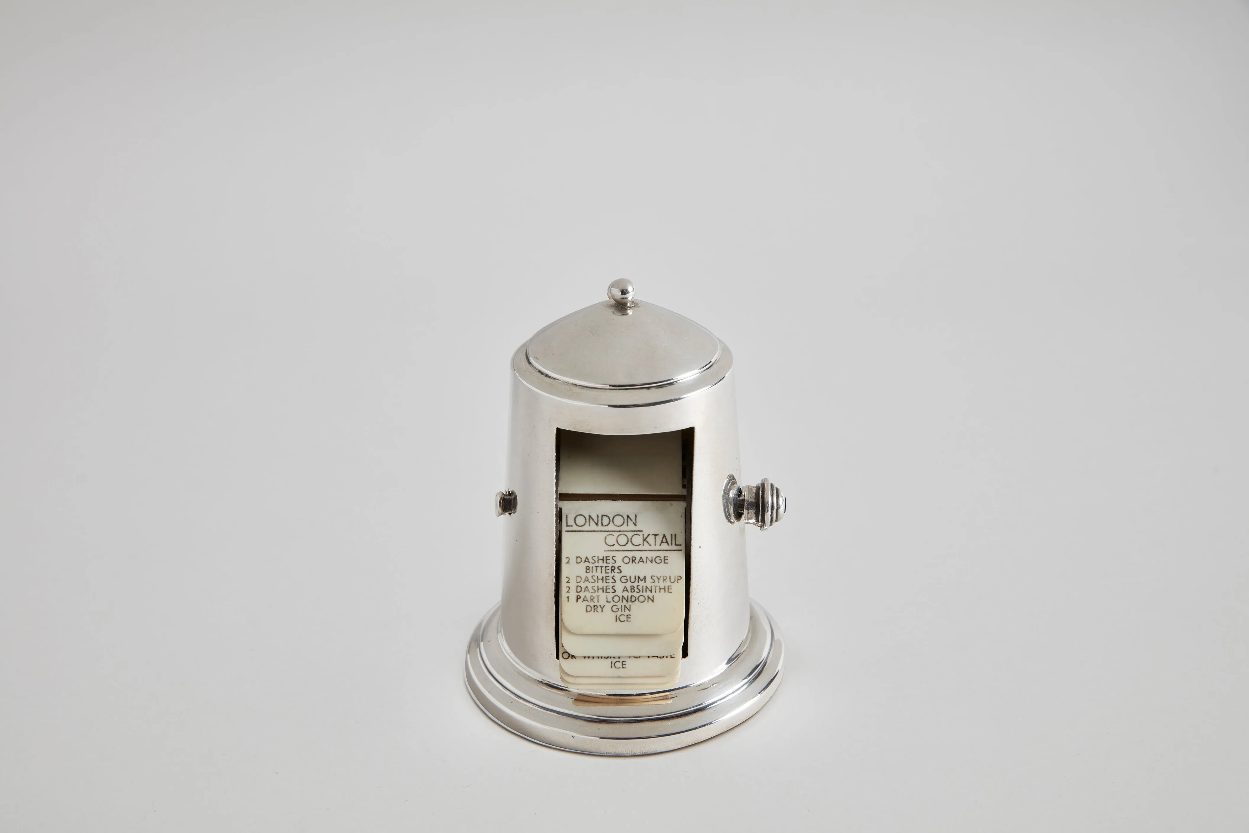 Sterling Cocktail Recipe Menu Holder