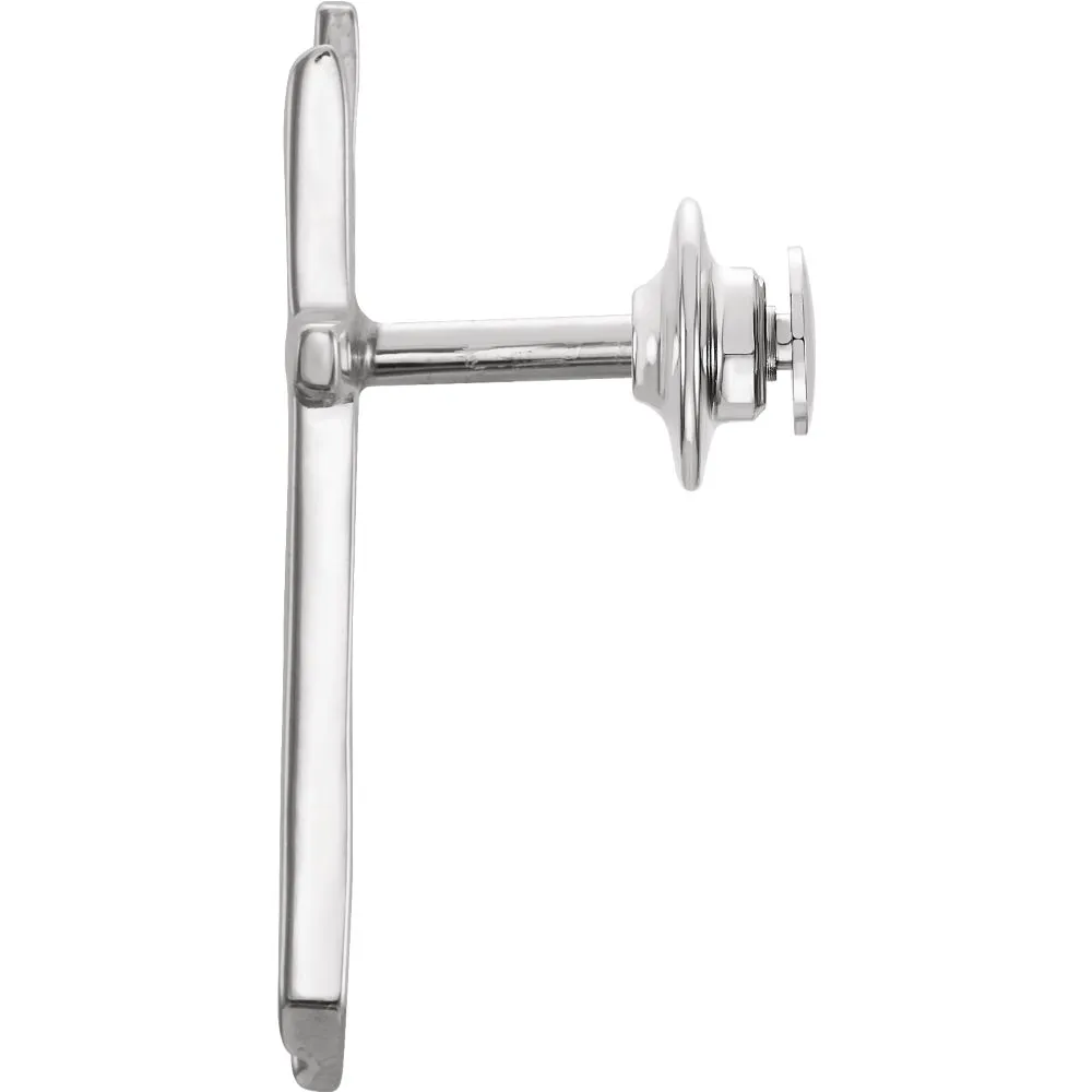 Sterling Silver Methodist Cross Lapel Pin