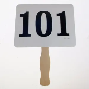 Stock Colored Number Bid Paddles (100/Pack)