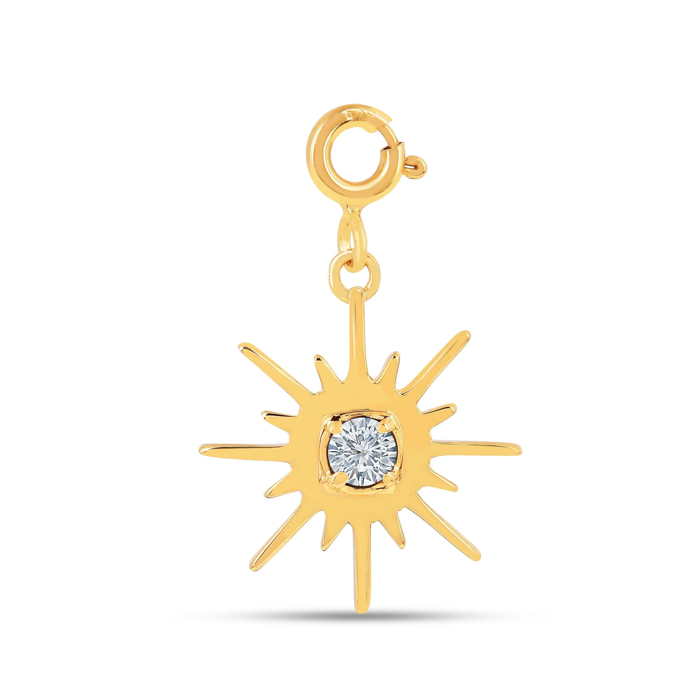 Sun Charm Sapphire Pendant