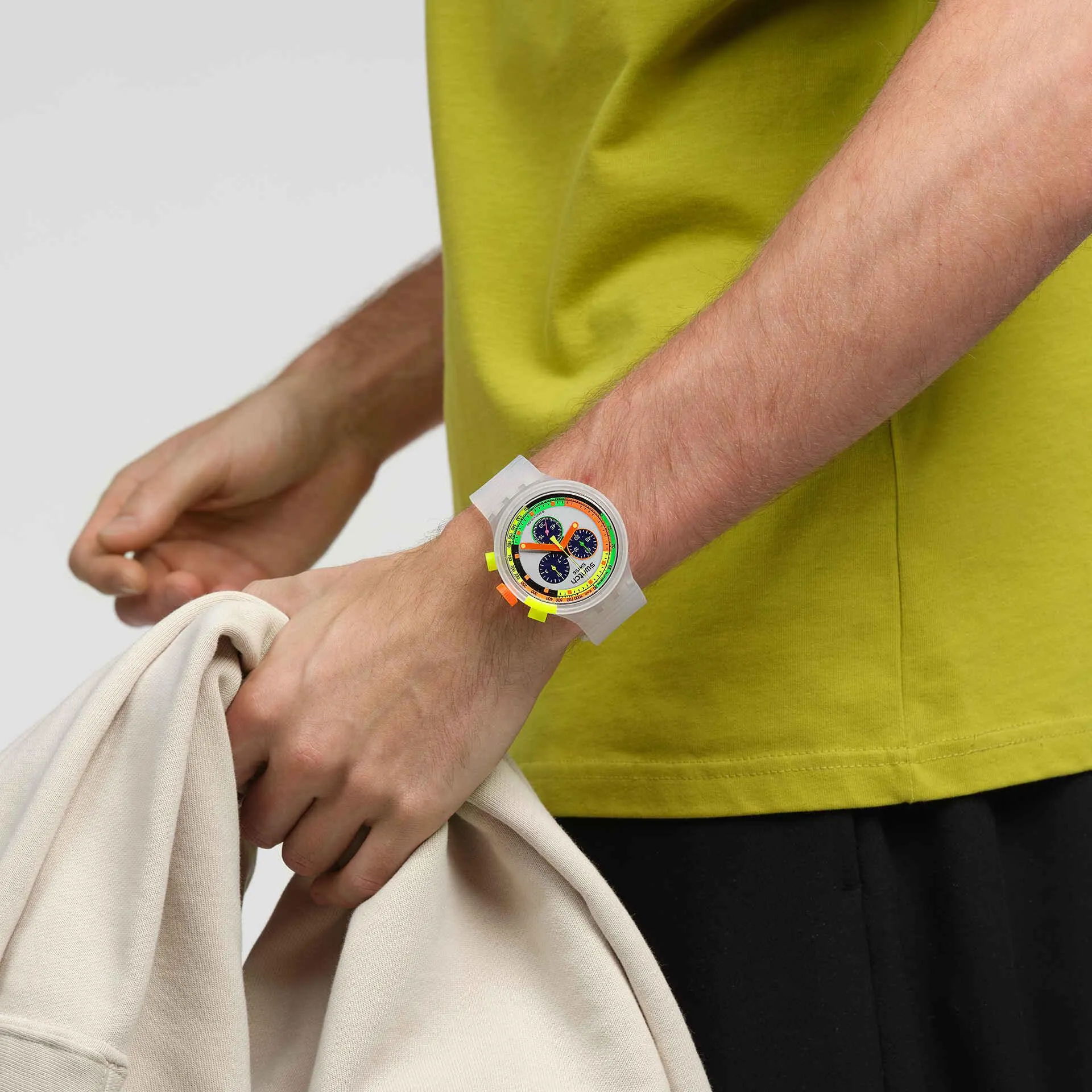 Swatch Neon Jelly Originals Big Bold 47mm SB02K100