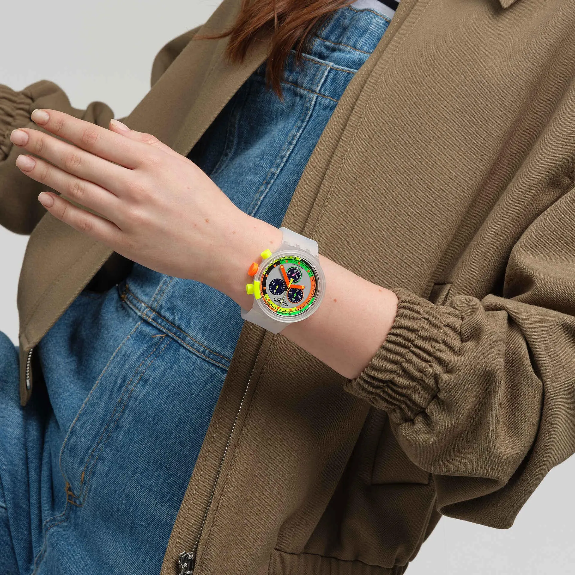 Swatch Neon Jelly Originals Big Bold 47mm SB02K100