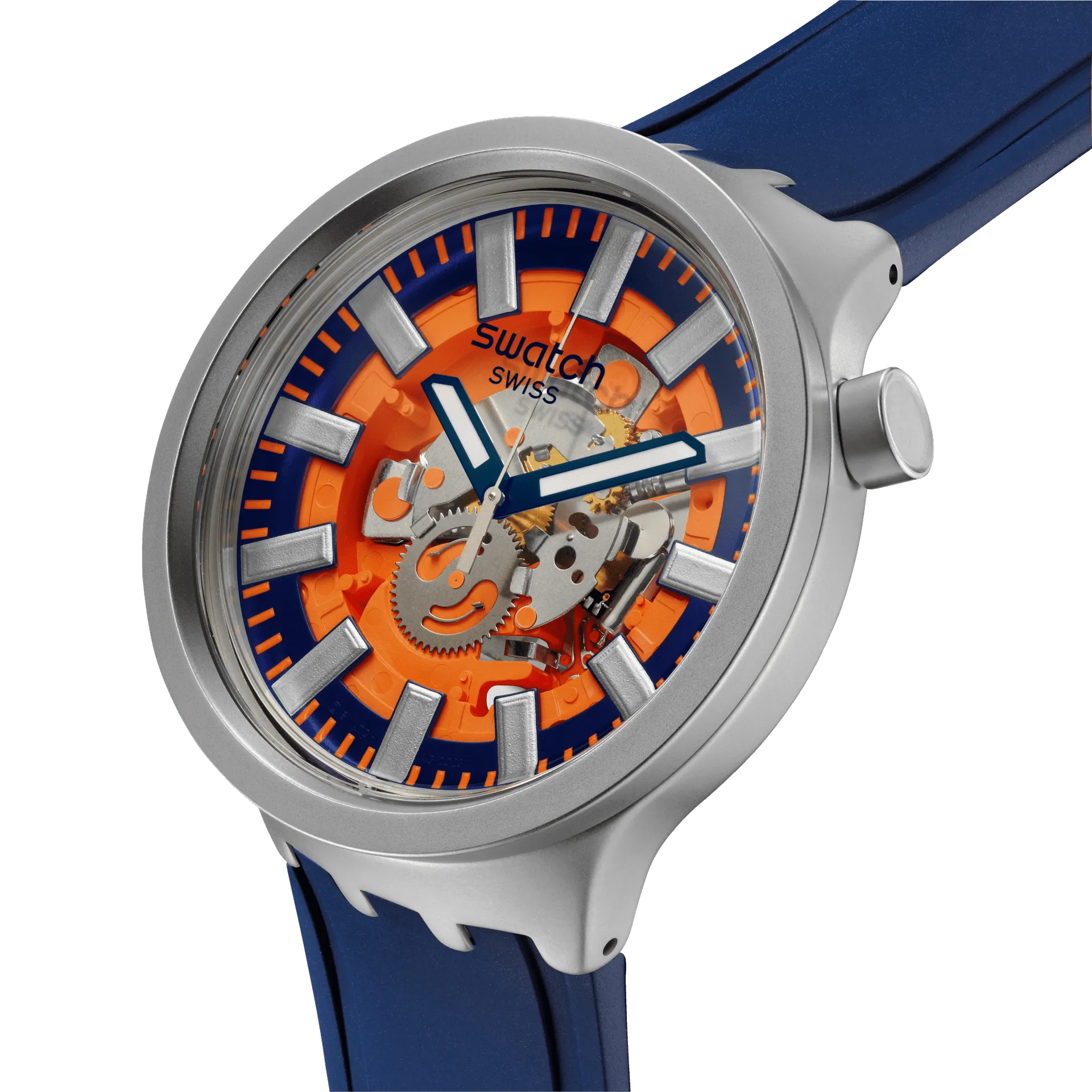 Swatch Orange watch in the Works Originals Big Bold 47mm SB07S114