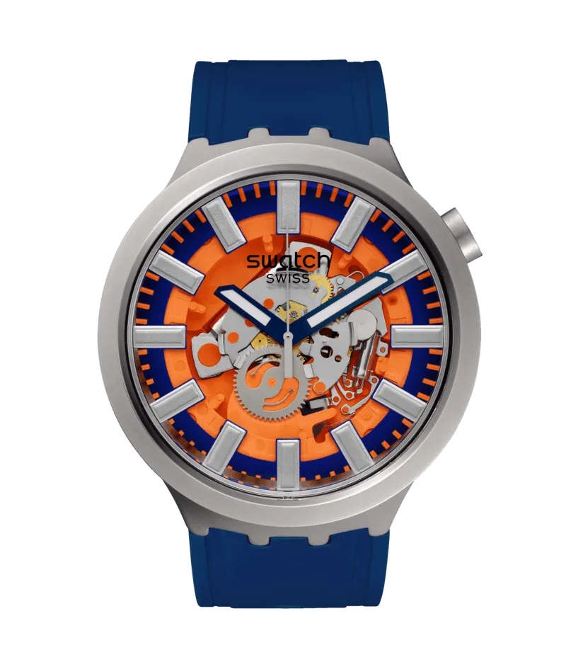 Swatch Orange watch in the Works Originals Big Bold 47mm SB07S114