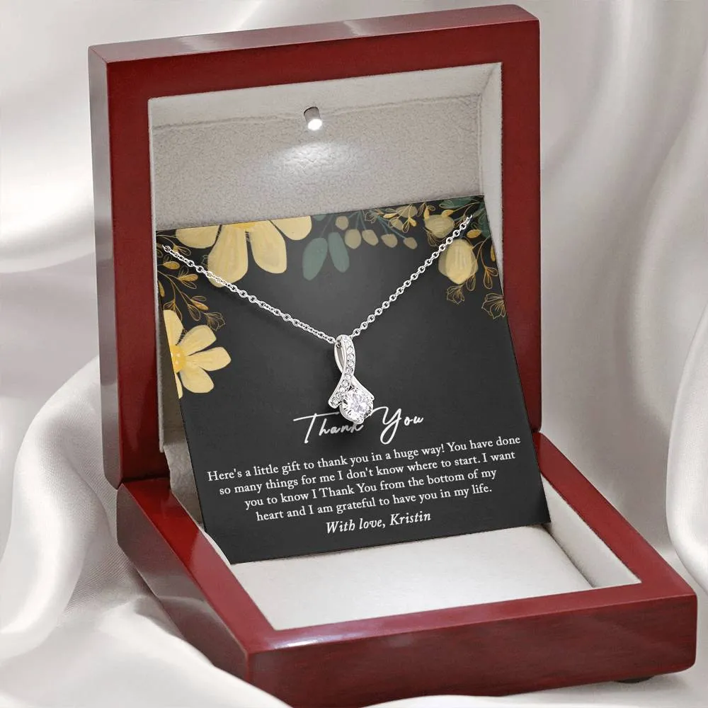 Thank You Gift Necklace, Thank You Gift for Her, Thank You Gift, Thank You From The Bottom Of My Heart, Thank You Keepsake