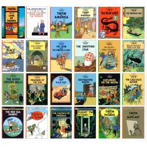 The Adventures of Tintin Series 24 Books Collection Set by Hergé