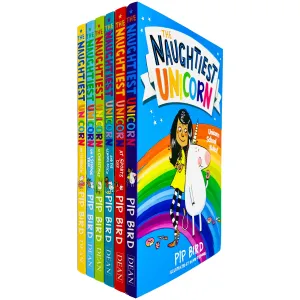 The Naughtiest Unicorn Series 6 Books Collection Set by Pip Bird (Naughtiest Unicorn, Sports Day, School Disco, Christmas, School Trip & On The Beach)