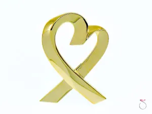 Tiffany & Co Large Paloma Picasso 18k Yellow Gold Loving Heart Pin Brooch
