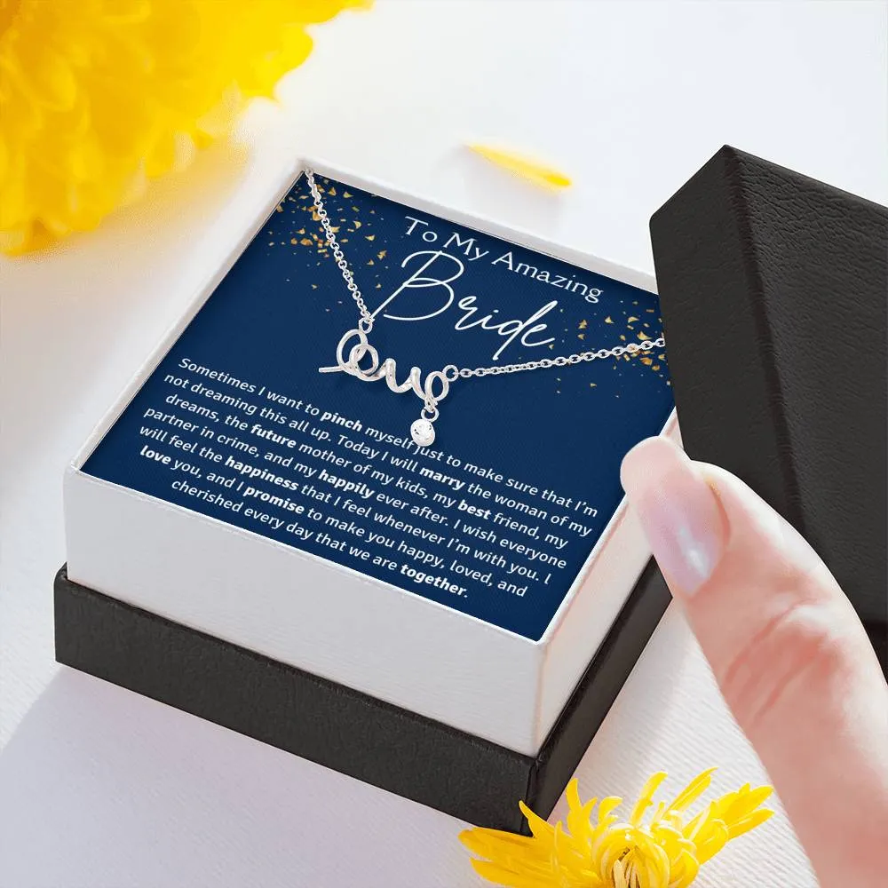 To My Amazing Bride "Love" Necklace