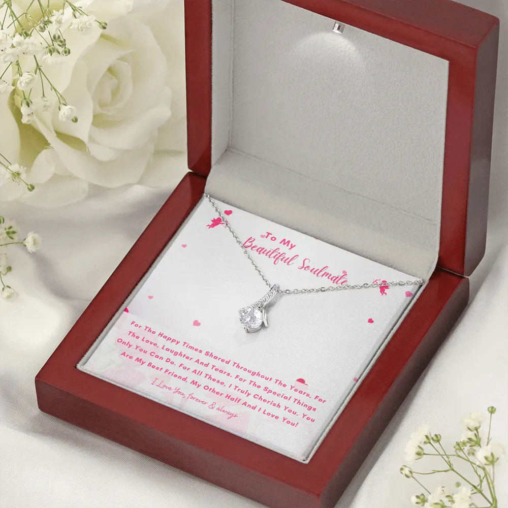 To My Beautiful Soulmate - You Are My Other Half And I Love You! (Limited Time Offer) - Alluring Beauty Necklace