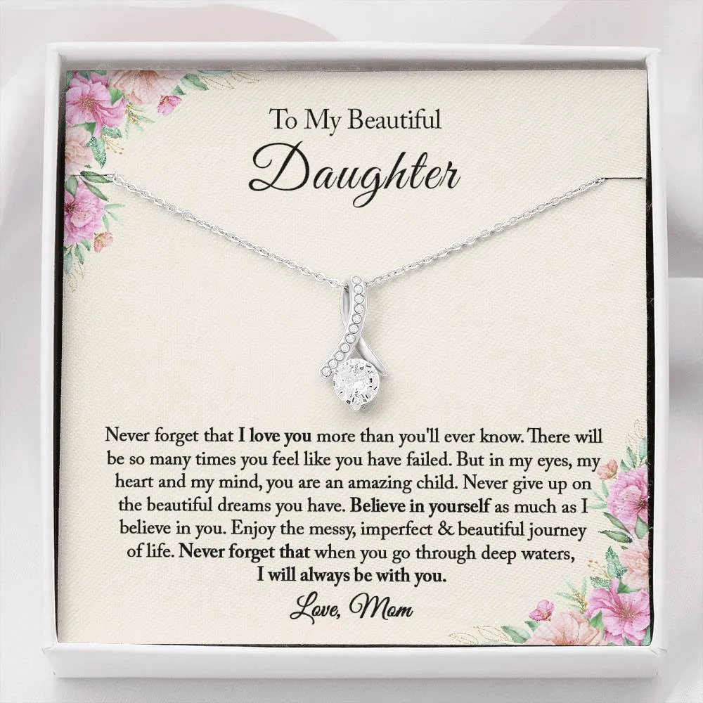 To My Daughter Necklace, Daughter Gift from Mom, Gift for Daughter from Mom, Daughter Mother Gift, Daughter Birthday, Graduation, Christmas Gifts