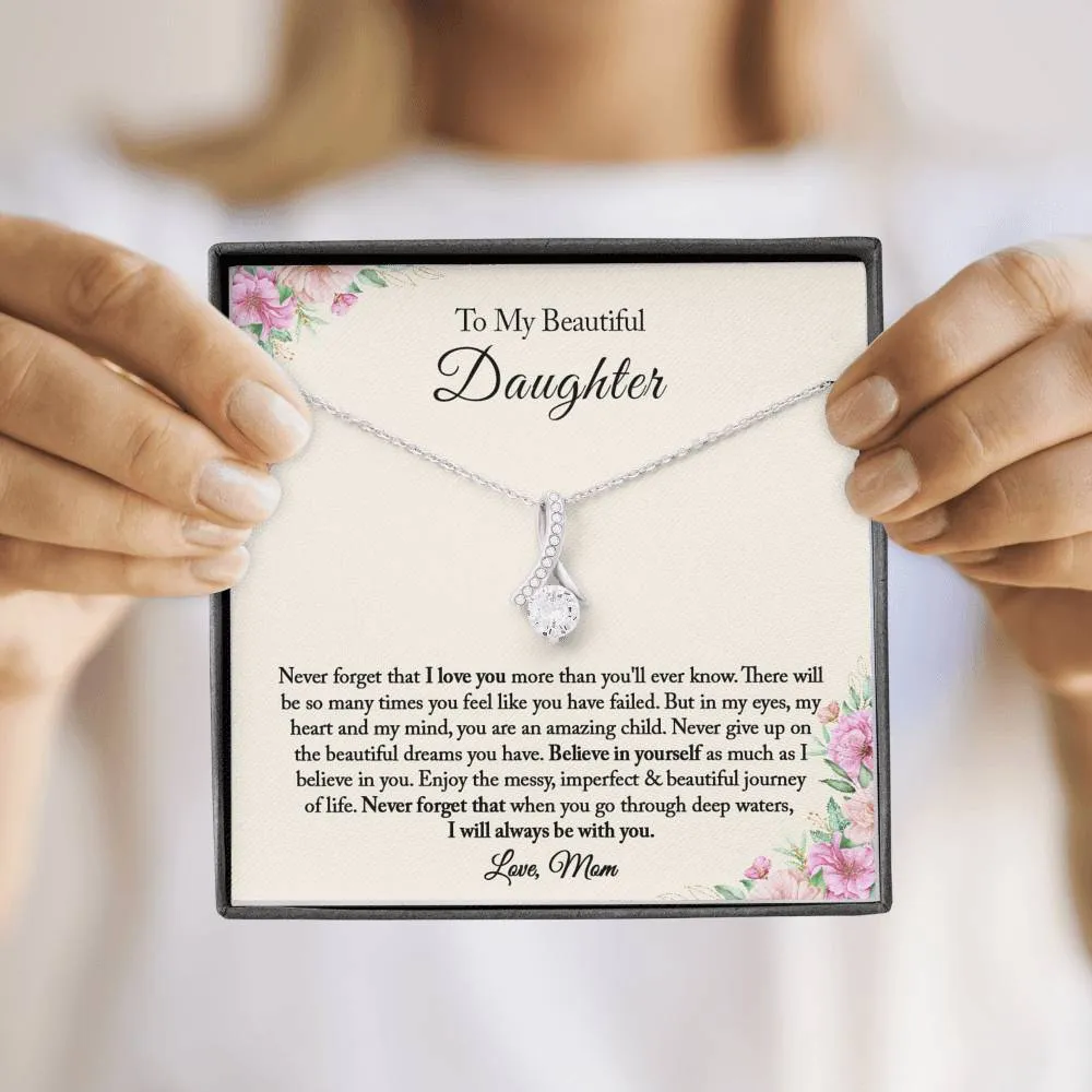 To My Daughter Necklace, Daughter Gift from Mom, Gift for Daughter from Mom, Daughter Mother Gift, Daughter Birthday, Graduation, Christmas Gifts
