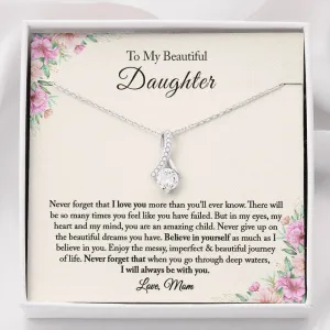 To My Daughter Necklace, Daughter Gift from Mom, Gift for Daughter from Mom, Daughter Mother Gift, Daughter Birthday, Graduation, Christmas Gifts