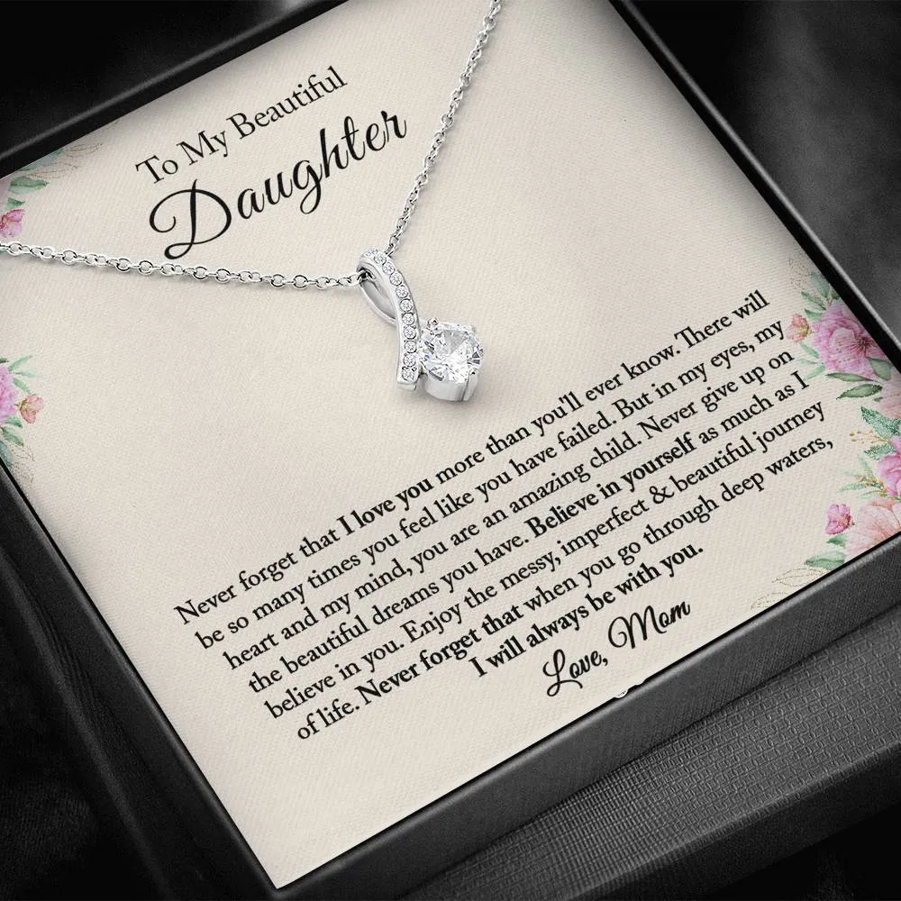 To My Daughter Necklace, Daughter Gift from Mom, Gift for Daughter from Mom, Daughter Mother Gift, Daughter Birthday, Graduation, Christmas Gifts