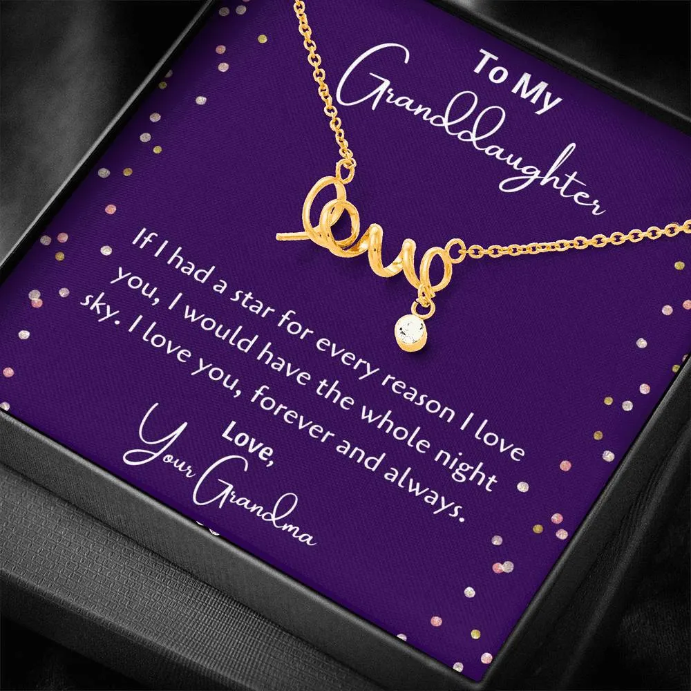 To My Granddaughter Love Necklace