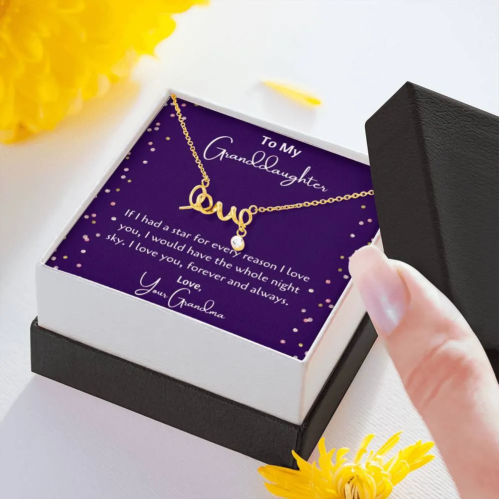 To My Granddaughter Love Necklace