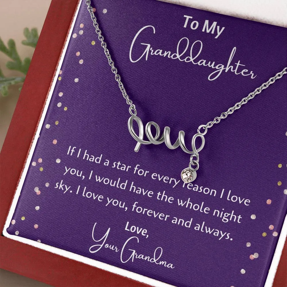 To My Granddaughter Love Necklace