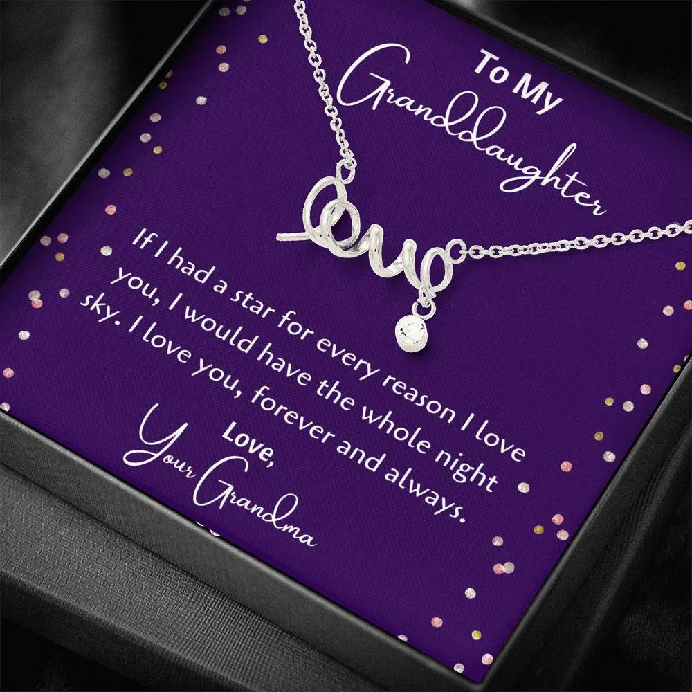 To My Granddaughter Love Necklace