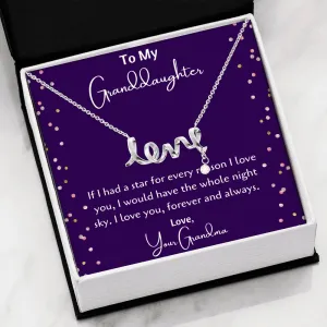 To My Granddaughter Love Necklace