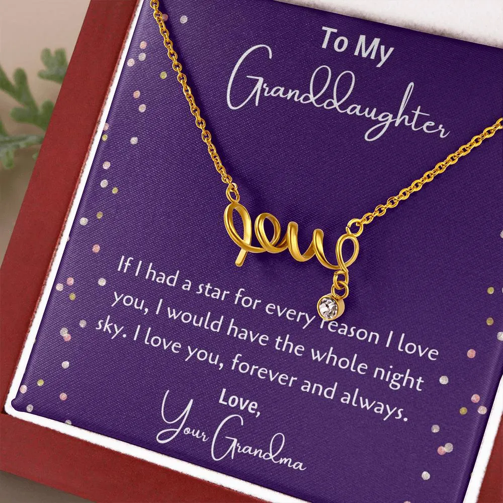 To My Granddaughter Love Necklace