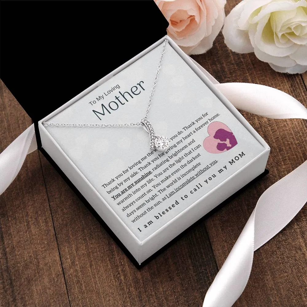 To My Loving Mother - You are my sunshine! (Limited Time Offer) - Alluring Beauty Necklace