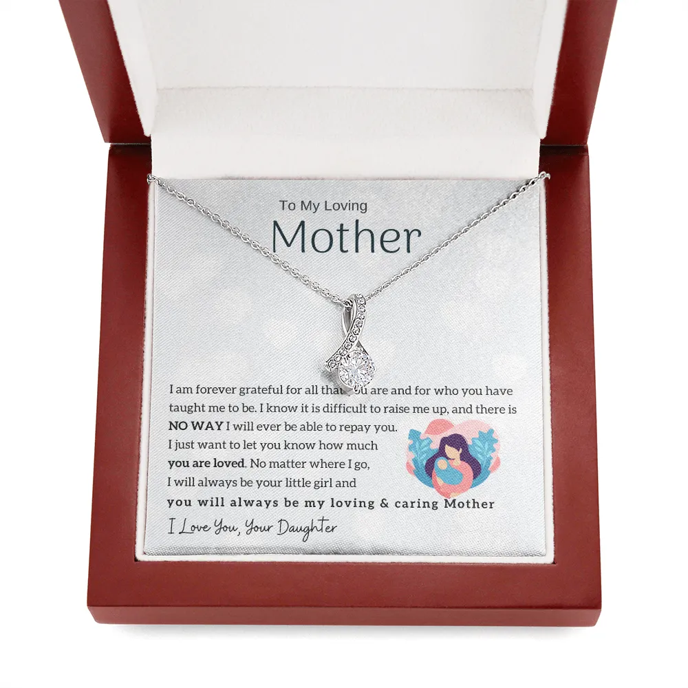 To My Loving Mother - You will always be my loving & caring Mother (Limited Time Offer) - Alluring Beauty Necklace