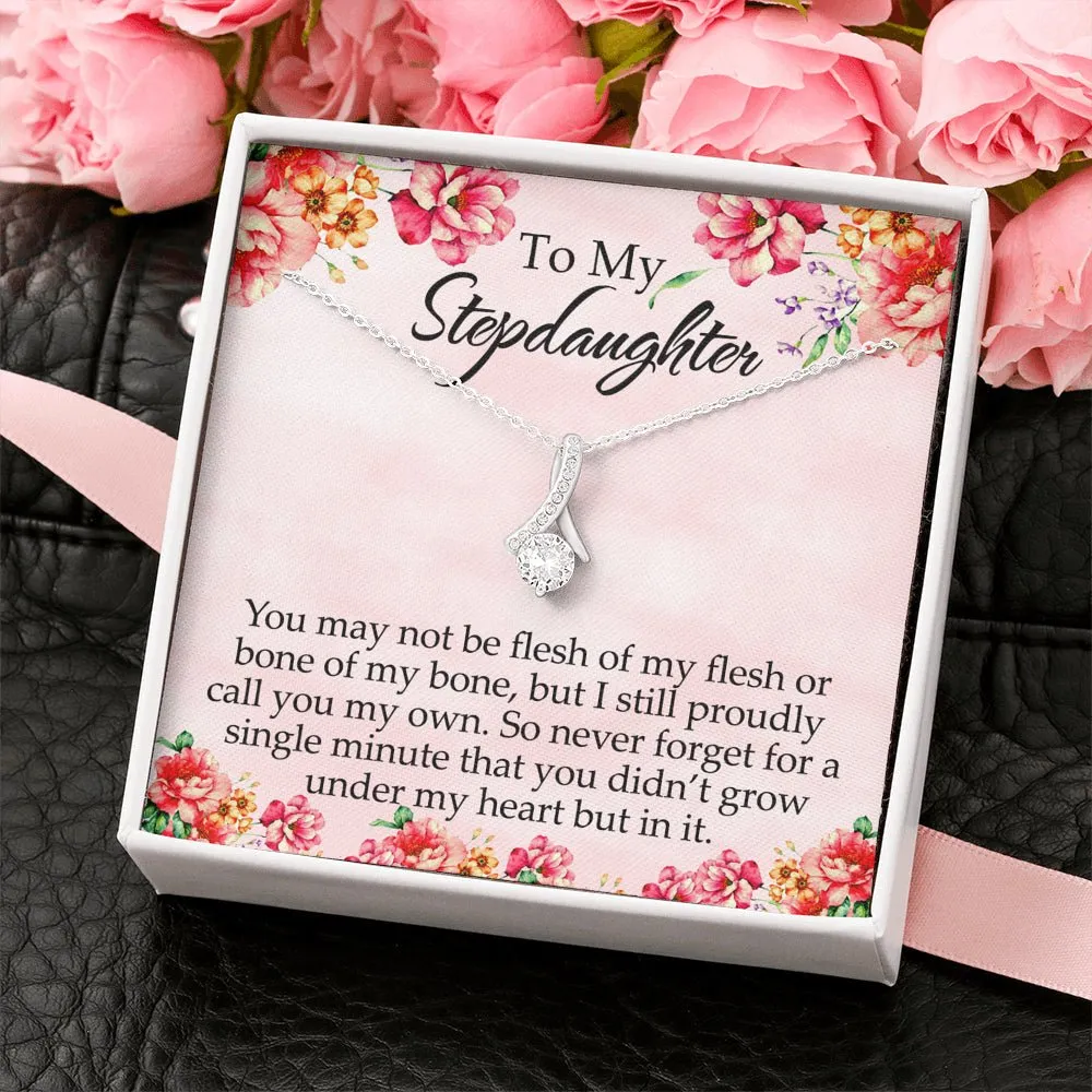 To My Stepdaughter Necklace Alluring Beauty Pendant, Gift For Stepdaughters