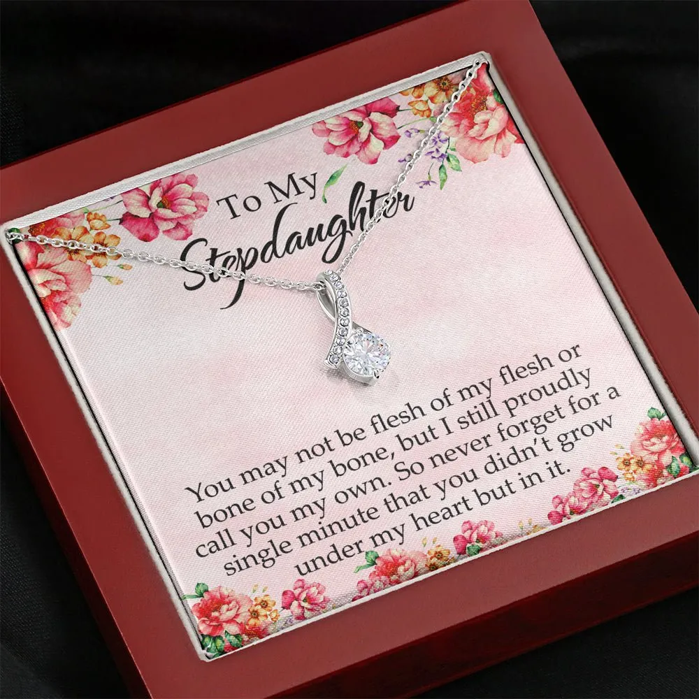 To My Stepdaughter Necklace Alluring Beauty Pendant, Gift For Stepdaughters