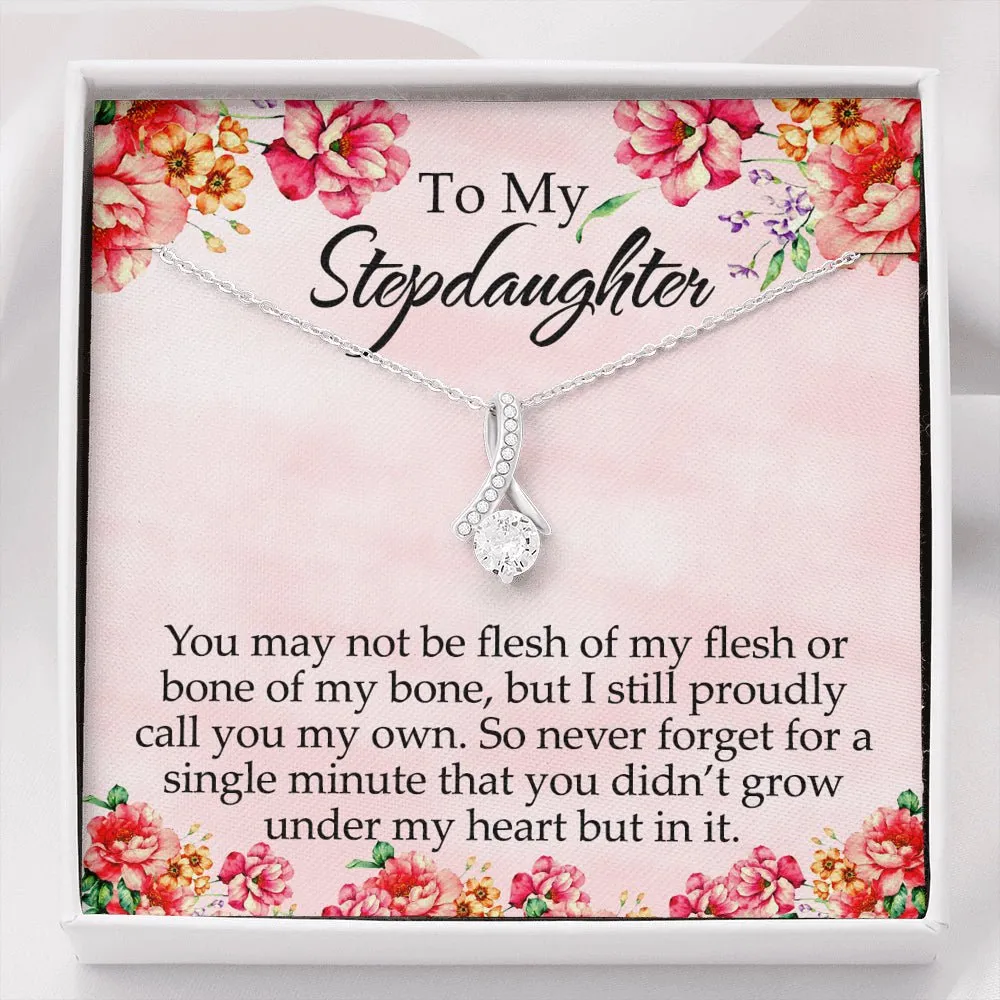 To My Stepdaughter Necklace Alluring Beauty Pendant, Gift For Stepdaughters
