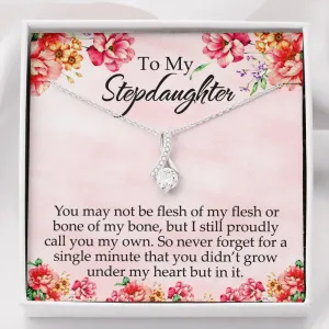 To My Stepdaughter Necklace Alluring Beauty Pendant, Gift For Stepdaughters